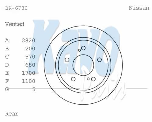 KAVO PARTS Jarrulevy BR-6730